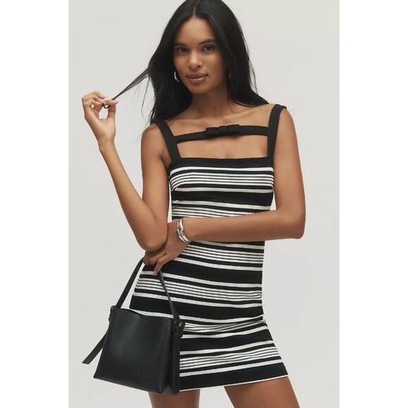 Hutch for Anthropologie Women’s Square Neck  Knit Striped Dress Sz XL Multi NWOT - Picture 1 of 8